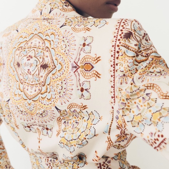 Zara limited edition linen printed blazer - Picture 3 of 8